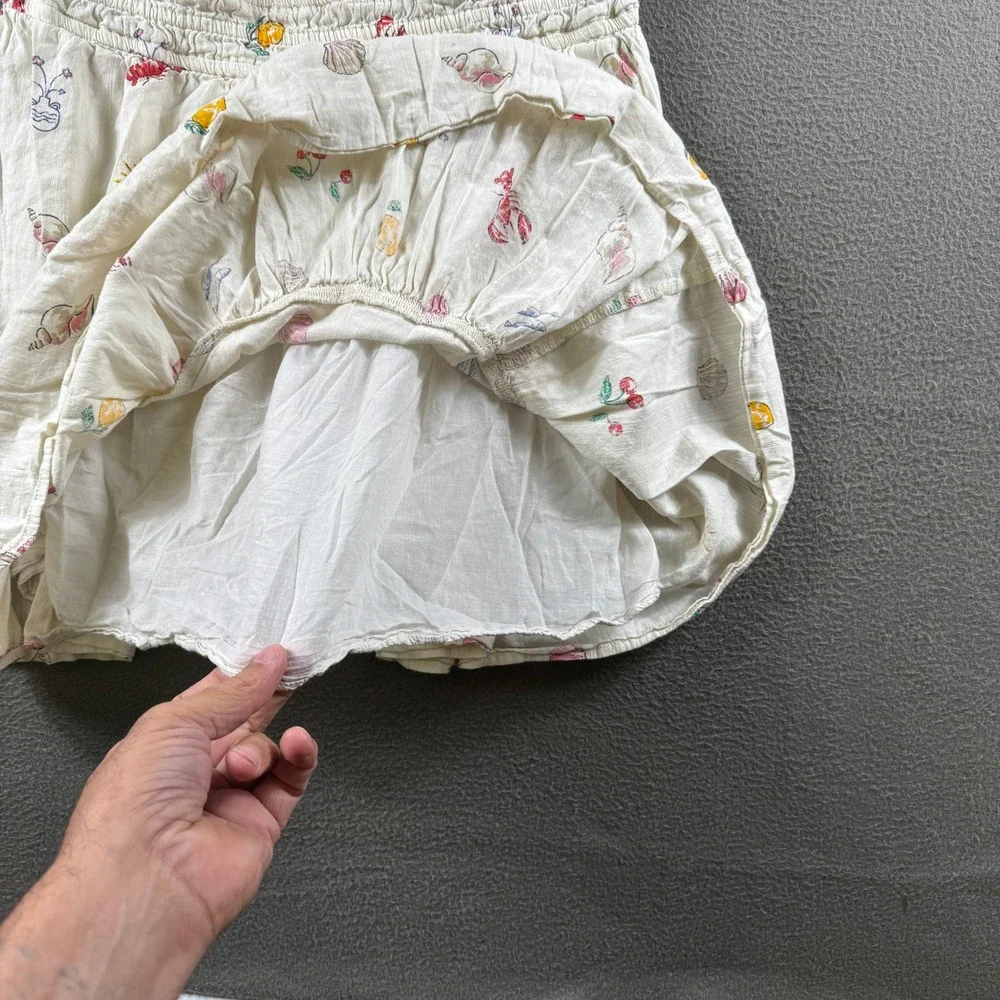Gap Sundress Girls XXL Ivory Coastal Ditsy Shell Lobster Print Summer Beach Chic
